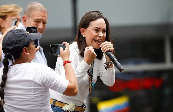 La opositora venezolana María Corina Machado, premio...